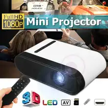 LEORY мини-проектор 2 дюймов ЖК-дисплей светодиодный светильник 1080P HD 2500 люмен HDMI видео 3D проектор домашний медиа плеер Бимер