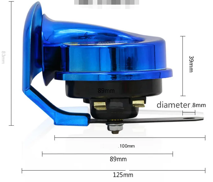 5 Kinds of Colour Motorcycle Modification Snail Horns High and Low Dual Tone Horn Speaker 12v
