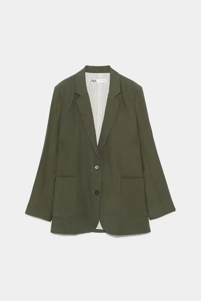 

Vf28 19 Spring WOMEN'S Dress Summer New Style Pocket-Accent Suit Jacket