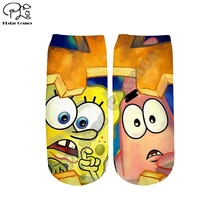 PLstar Космос Звезды Патрика носки haraju 3D печатных Для женщин/мужчин/для мальчиков и девочек, носки с мультяшным рисунком лето-осень забавные короткие носки Стиль-2