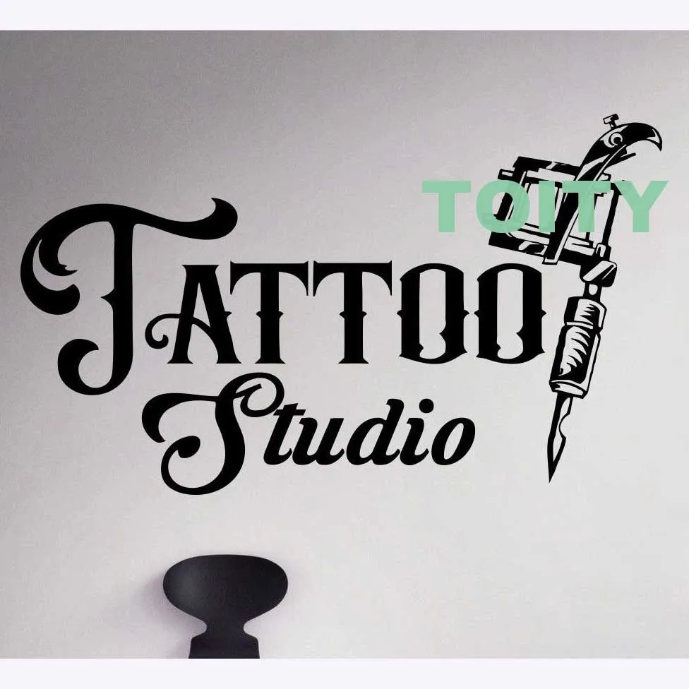 Wall Decor Vinyl Sticker Mural Poster Tattoo Parlor Gun Machine Ink Salon SA1140