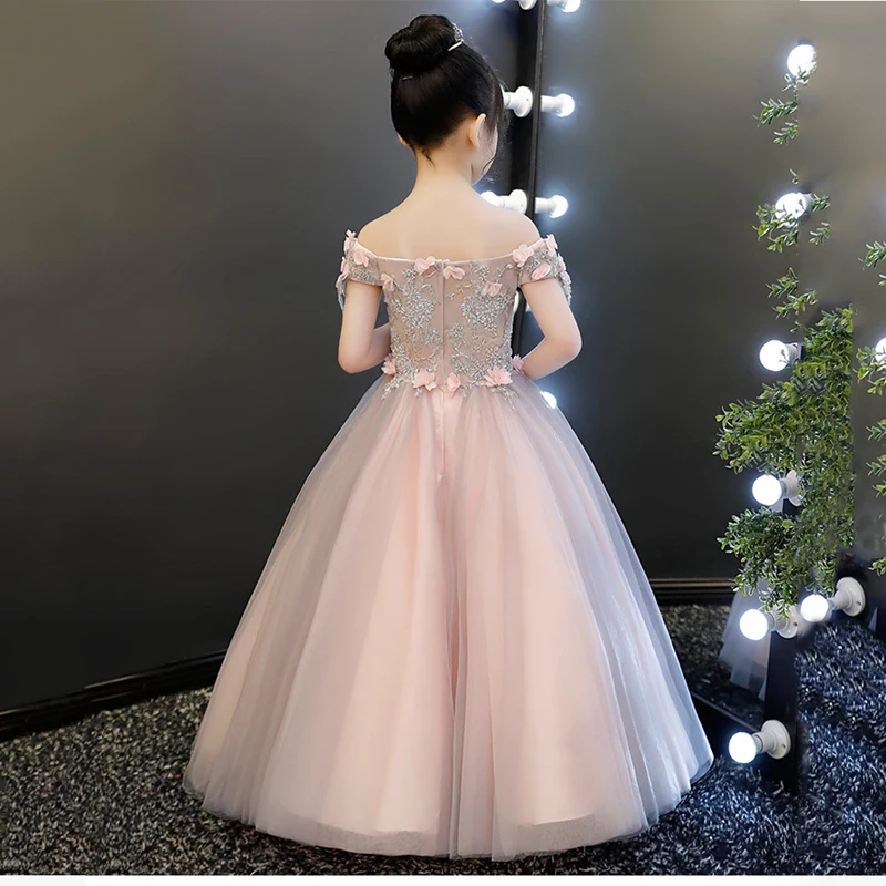 Vestidos de dama de honra para meninas e adolescentes, elegante vestido de  festa, vestido concurso, traje de casamento longo