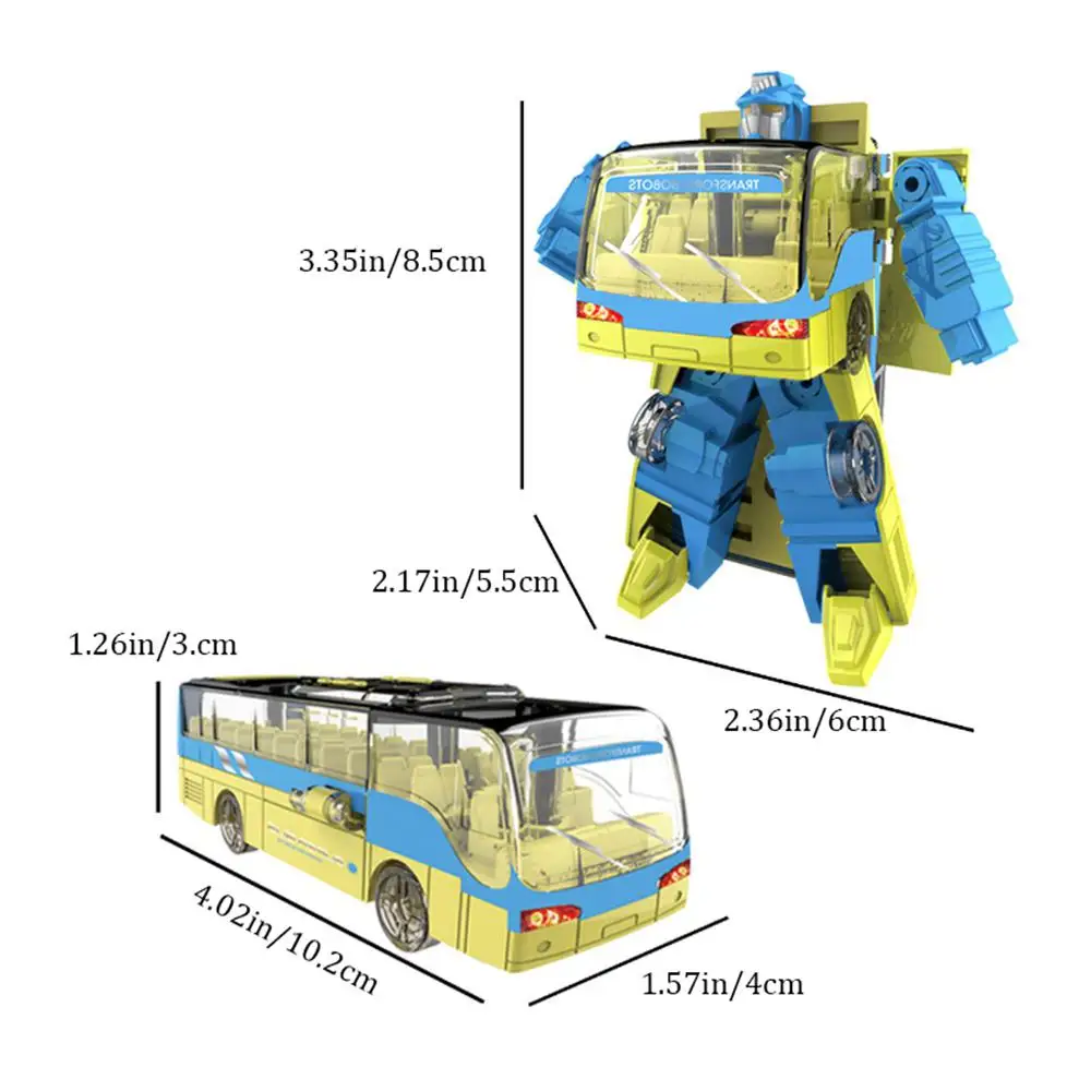 Aolly Transformation Toy Deformation Robot Car Action Figures Bus Mpdel Toys For Kids Boy's Birthday Gifts