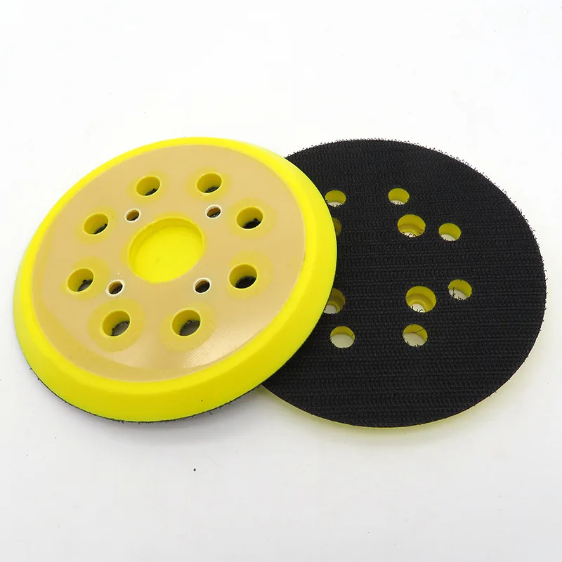 

5-Inch 8-Hole Four-Eyes Electric Grinding Disc 125mm Polishing Sandpaper Plate Self-Adhesive Disc Magic Disc Sucker Flocked Plat
