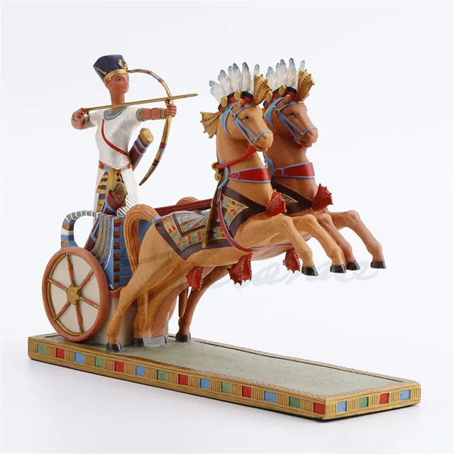  US $154.49 Ancient Egypt Ramses Chariot Archery Sculpture Figurine Creative Resin Crafts Decorations 