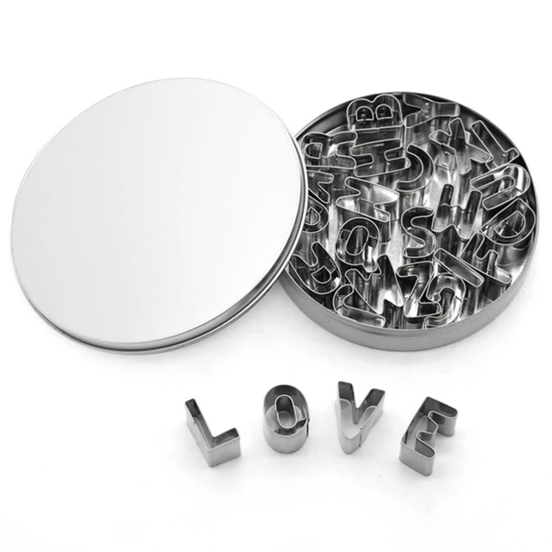 Нержавеющая сталь 26 букв алфавита формочки для печенья Набор украшения торта