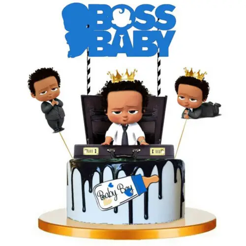 Baby Boss Theme Birthday Party Decorations Cup Plate Napkins Cake Topper Balloons Disposable Tableware Baby Shower Supplies