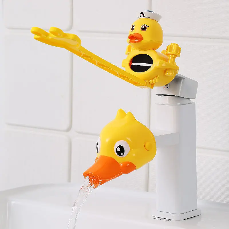 Extensor de fregadero para niños grifo de agua, extensión de grifo para lavado de manos de bebé, artefacto de caño, tubería de agua a prueba de salpicaduras, dibujos animados