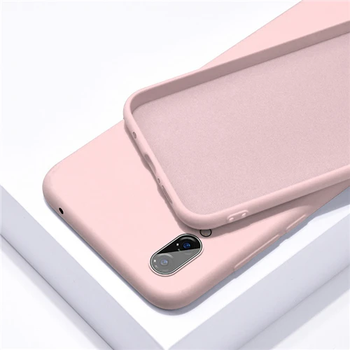 Силиконовый однотонный Цвет чехол для samsung Galaxy A40 A50 A70 M10 M20 M30 J4 J6 J8 A750 A6 плюс Note 8, 9, 10, S8 S9 S10 плюс S10E - Цвет: Pink