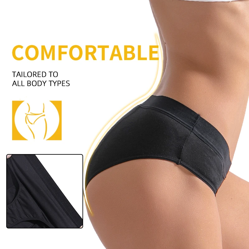 Menstrual Panties Woman Period Underwear Physiological Briefs 4-Layer Fast Absorption Leakproof Bamboo Fiber Period Panties 6