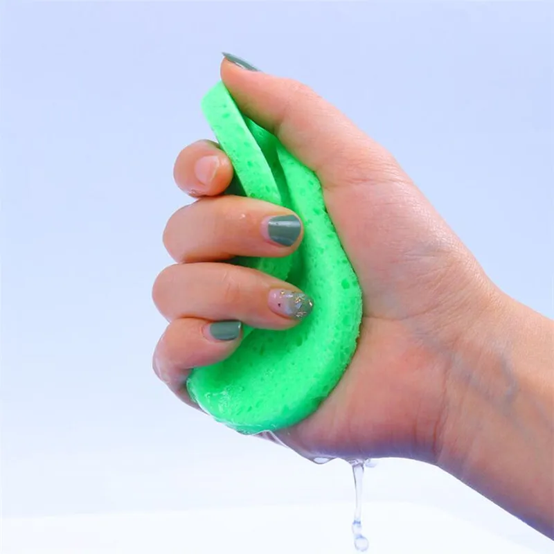 5/10pcs 7cm Face Round Makeup Remover Tool Natural Wood Pulp Sponge Cellulose Compress Cosmetic Puff Facial Washing Sponge 4