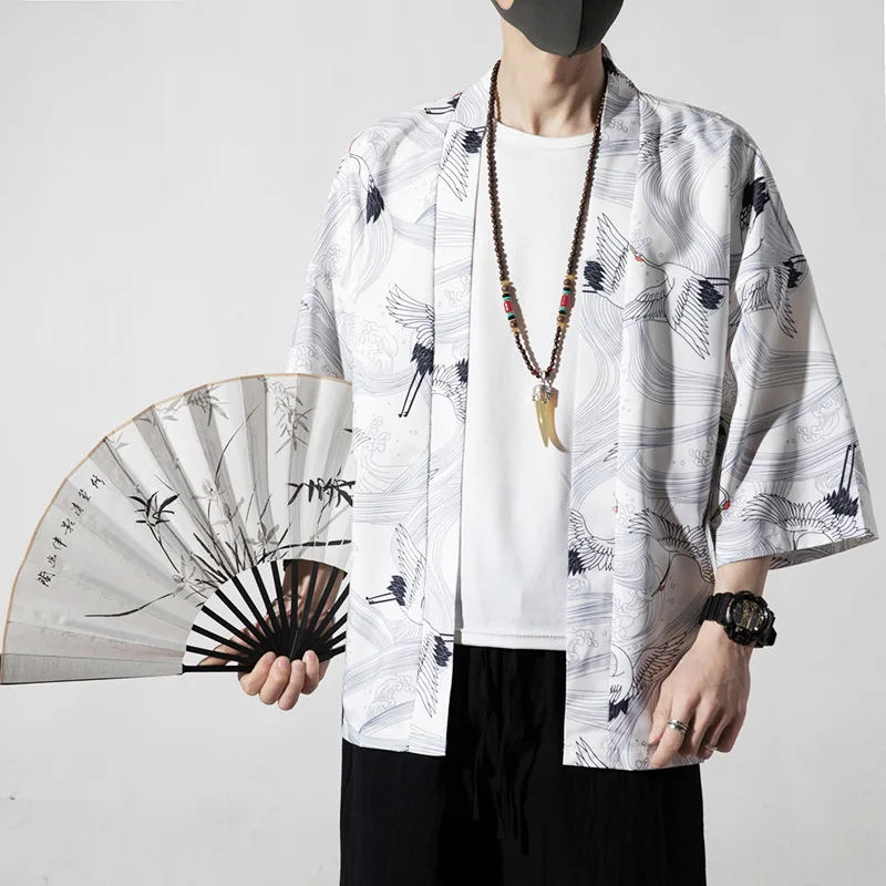 Japanese Kimono Japanese Kimono Cardigan Japanese Kimono Shirt Traditional Print Cardigan Couple Kimonos Japanese Kimono