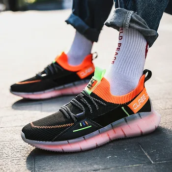 

Men's Casual Shoes men's ultralight fashion casual wild net running shoes Lightweight Lacing Vulcanized Shoes Zapatillas Hombre