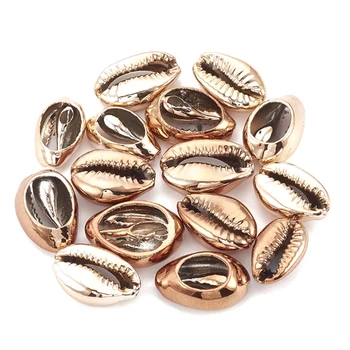 

100 Pieces of Gold-Plated Shell Shell Leather Shell Shells for Hawaiian Anklets, Craftsmanship, Home Decor, Beach Parties