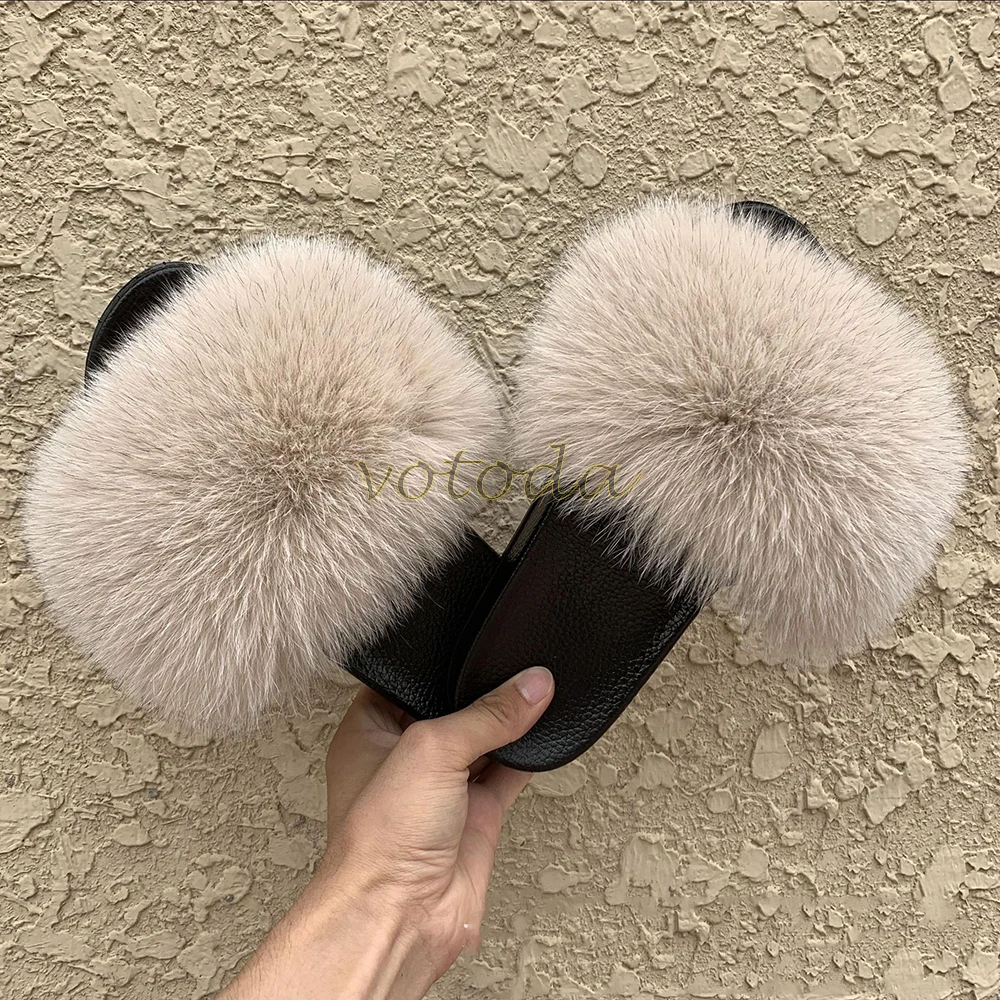 leather girl in boots Summer Kids Fur Slippers Fluffy Raccoon Fur Slides Toddler Furry Fox Fur Flip Flops Children Rainbow Fur Sandal Girls Flat Shoes children's sandals near me