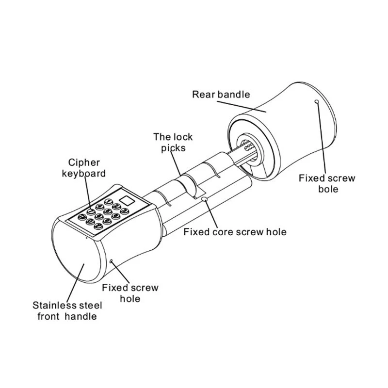 Bluetooth Fingerprint Cylinder Lock 9