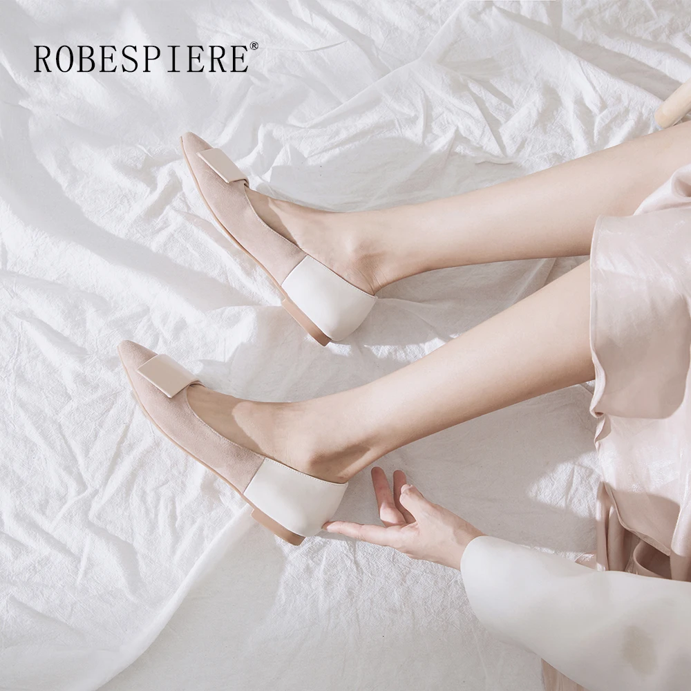 ROBESPIERE/Лидер продаж; женская повседневная обувь на плоской подошве с острым носком; лоферы из натуральной кожи; модная разноцветная женская обувь на плоской подошве; A21