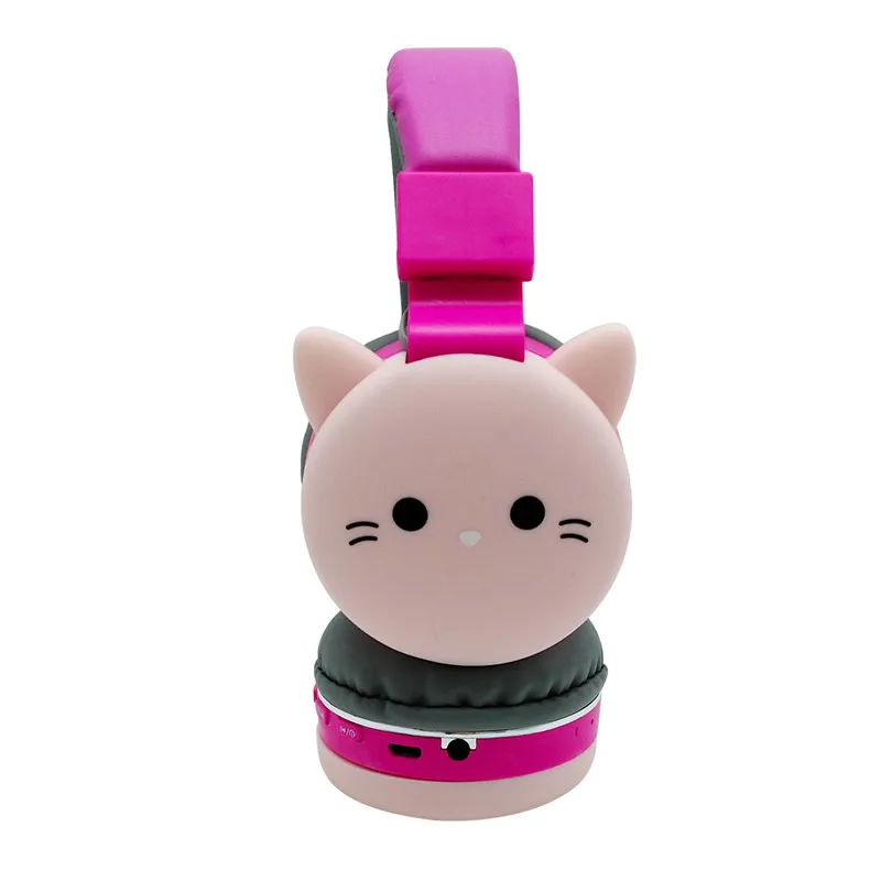 Cool Cartoon Bluetooth Headset 3D Black Cat Wireless Headphones Support FM Function Girl Music Stereo Headphones For iPhone Gift
