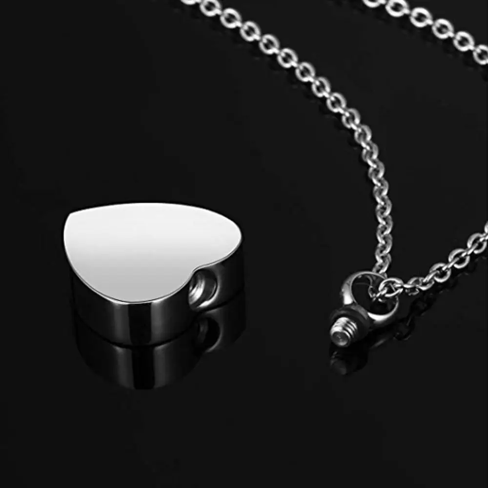 Pet Ashes Pendant Heart Cremation Urn Necklace for Ashes To Commemorate The Dead Human/Pets For Cremation Funeral Memorial
