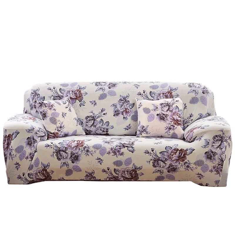 1 Flower Leaves Collection Stretch Sofa Cover for Living Room Armchair Sofa Slipcover Elastic Couch Cover Case 1 2 3 4 Seater - Цвет: 1