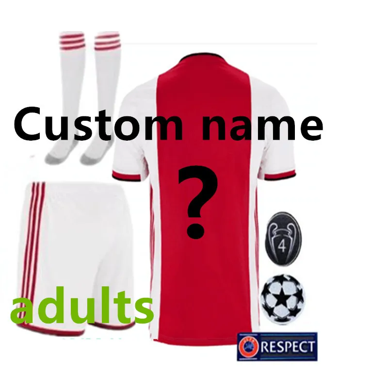Новое поступление ajaxes футбольные майки домашние футболки для взрослых 19 20 полный комплект мужская футбольная рубашка S-XL самое быстрое поступление 10 дней - Цвет: shirt
