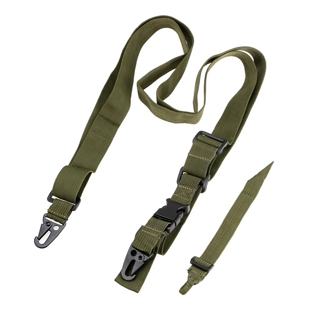 Army green Регулируемый тактический трехточечный ремень для винтовки, военный ремень, веревка для оружия, Мягкие Ремешки для оружия, пейнтбола, охоты - Цвет: Army green