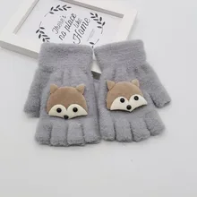 Зимние Детские перчатки для маленьких мальчиков и девочек; теплые лоскутные рукавицы без пальцев с героями мультфильмов; Детские рукавицы; Handschoenen Gant Enfant