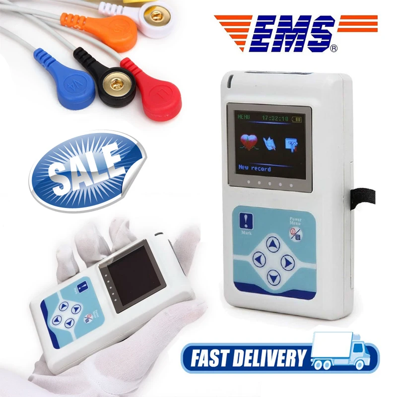 2018 Newest TLC5000 12 channel ECG/EKG Holter System Recorder Monitor Software FDA | Красота и здоровье
