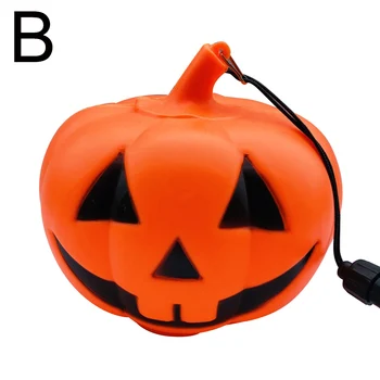 

Halloween Mini Portable Glowing Plastic Pumpkin Buckets Candy Bucket Baskets For Kids Party Dress Up Props Decor USB Gadgets