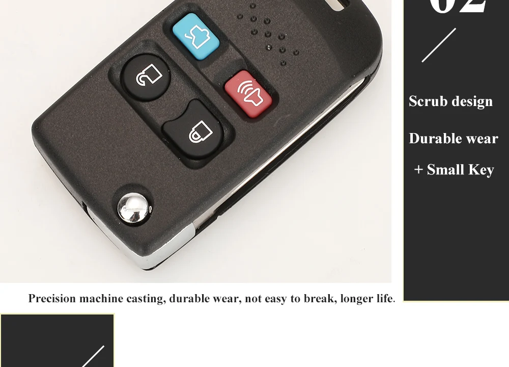 Keyforkess 10X FO38/FO21 modificato Flip Key Shell per Ford Edge spiegatore fuga spedizione Focus Lincoln Navigator Remote Fob Case - H7d74ef7f63df4ba59a807a1f5a546b3c1