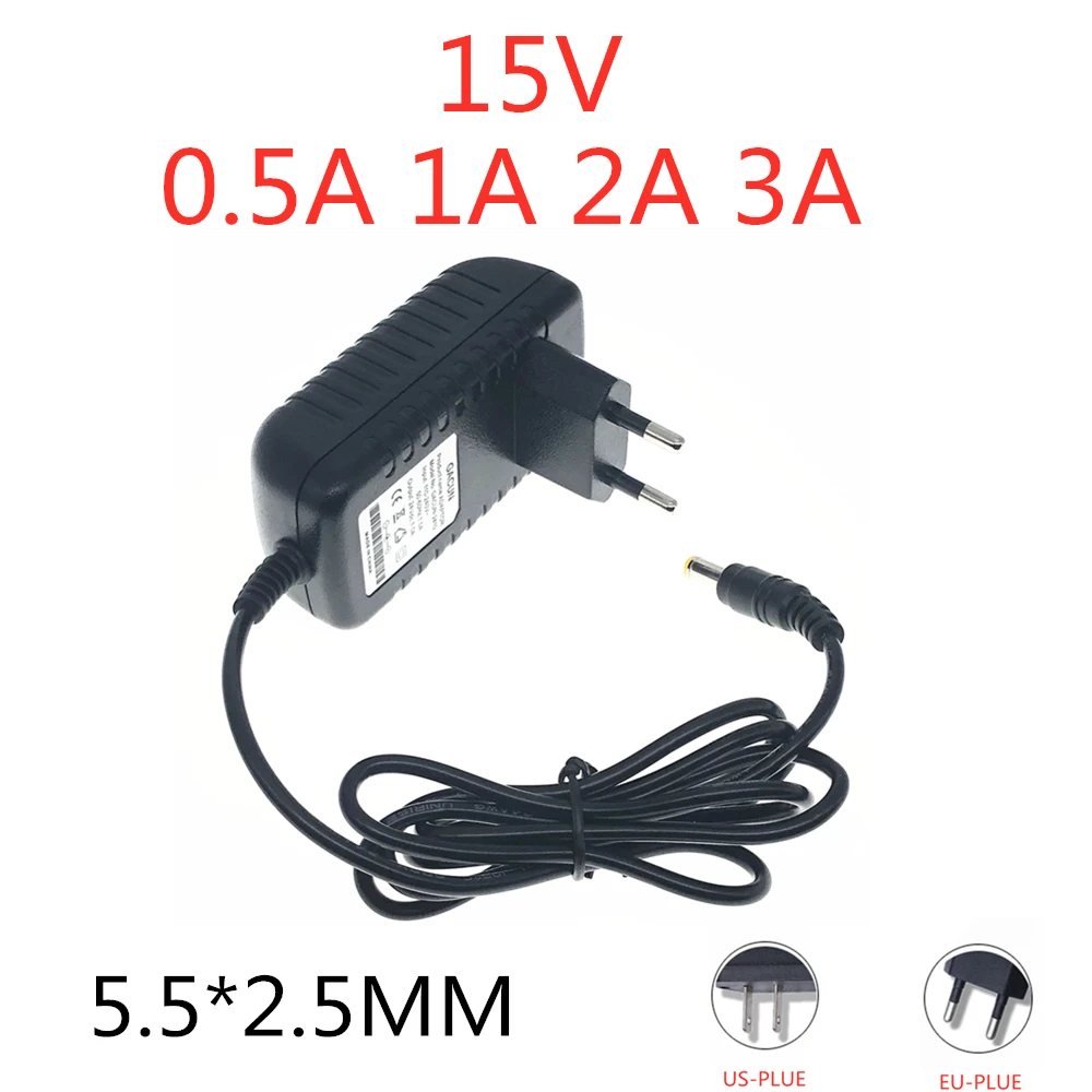 DC 15V 0.5A 1A 2A 3A AC 100 240V преобразователь питания 1000MA переключатель зарядное