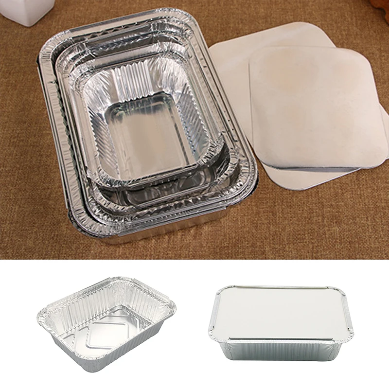 620ml Disposable Aluminum Foil Trays With Lid Outdoors Bbq Food