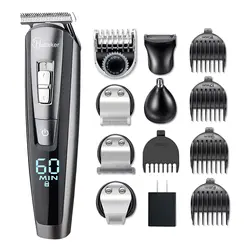 Hair Clipper Beard Kit for Men Cordless Hair Mustache Hair Cutting Groomer Precision Trimmer Waterproof USB Rechargeable 5 In 1