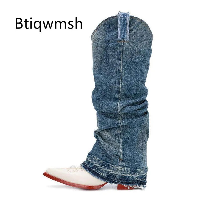 denim western boots