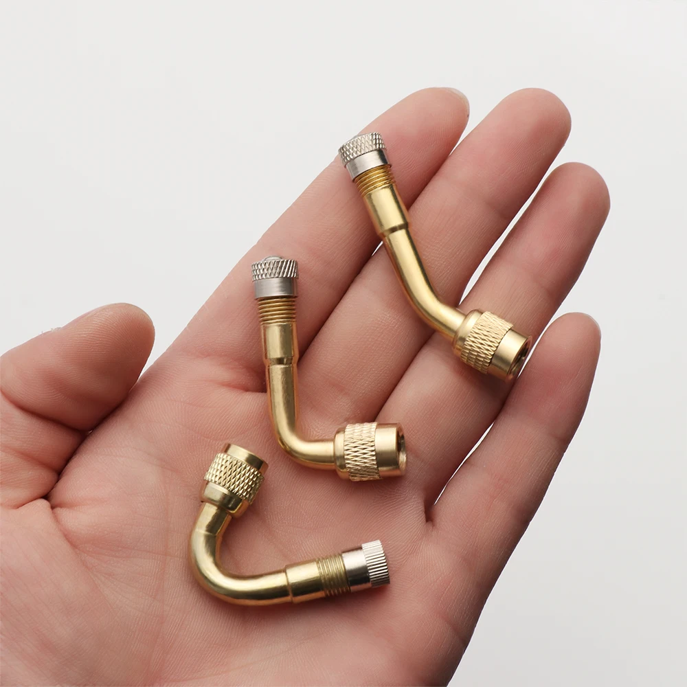 1 PC 45/90/135 Degree Angle Bent Brass Air Tyre Valve Stem with Extension Adapter for Car Truck Motorcycle Cycling Accessories