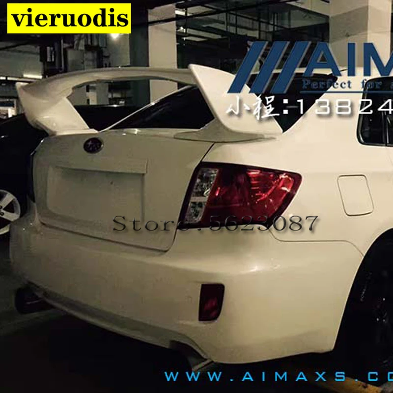 Неокрашенный спойлер для заднего багажника Subaru Impreza WRX STI 2007-2016 | Автомобили и