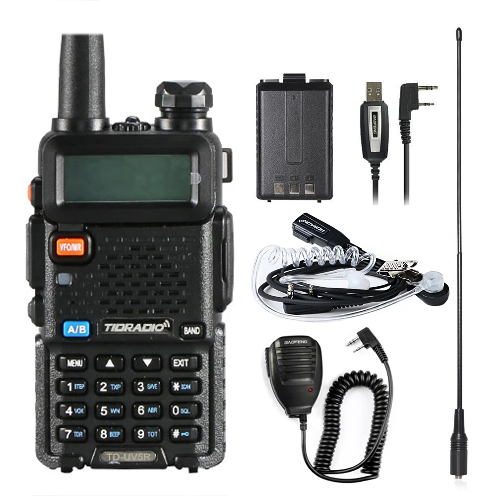 Walkie Talkie рации TD UV5R радиостанции VHF UHF 136-174MHz и 400-520MHz рация портативная uv5r для охоты |
