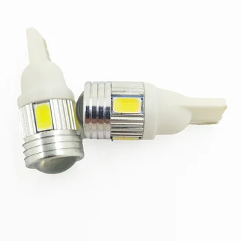 

10x Car T10 LED Bulb 6 SMD 12V White 6500K W5W LED Signal Light Auto Interior Wedge Side License Plate Lamps 5W5 194 168