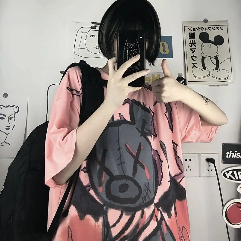 new casual letter print oversized t shirt women tops short sleeve green vogue summer T-Shirt female harajuku loose eee shirt