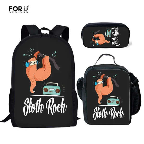 FORUDESIGNS/3 шт./компл. детские школьные сумки Повседневное милый животных; принт; модный детский рюкзак для девочек-подростков, одежда для мальчиков - Цвет: HXA16CGK
