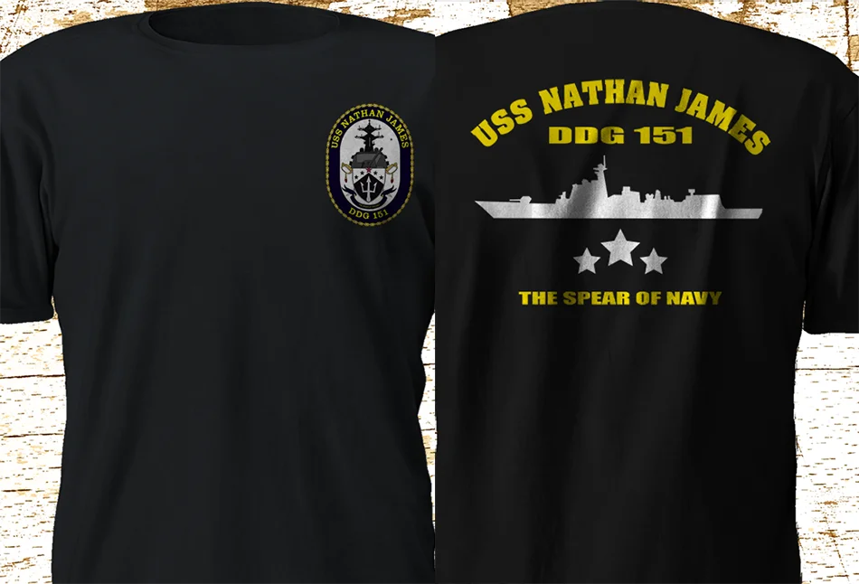 Новинка 2020 модная футболка с надписью Uss Натан Джеймс эмблема США морской котик