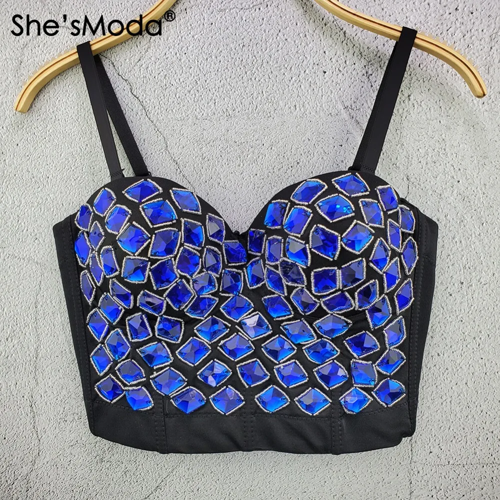 china wholesale 2020 new hand made bead bustier crop top (8)