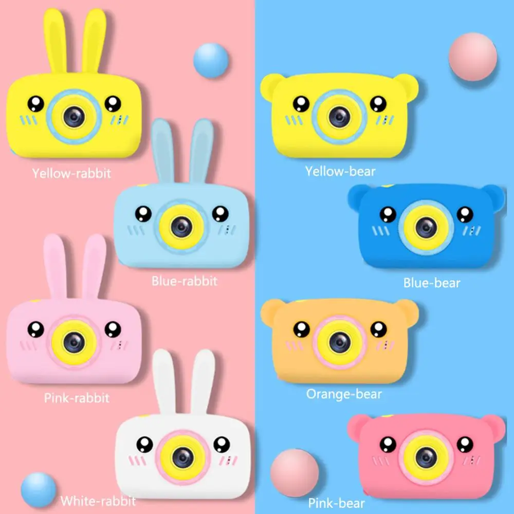 

Full HD 1080P Portable Cute Cartoon Digital Video Kids Camera 12MP 2'' LCD Screen Display Children For Chirdren Learning Study