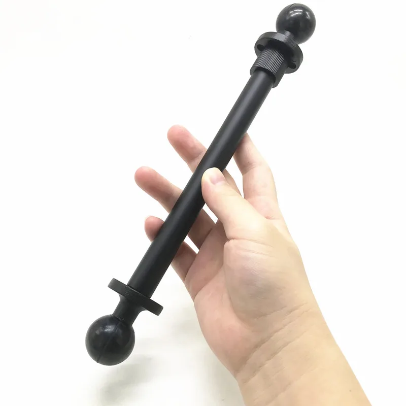 24cm extension arm kit kayak extended arm mount with double 1'' inch rubber ball for sony gopro