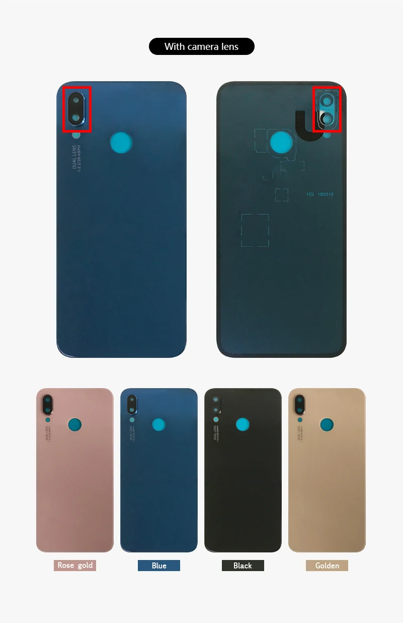 Задняя крышка батареи для Huawei P20 Lite чехол двери HUAWEI замена корпуса + задняя камера