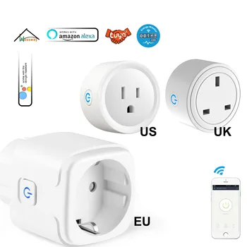 

TUYA WiFi Smart Plug EU US UK Adaptor switch socket for Wireless Remote Voice Control with Alexa Google Home