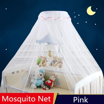 

Kids bed curtainding Round Hung Dome Mosquito Net Baby bed curtain Canopy Mosquito Net bed curtain Crib Polyester Mesh Tent L
