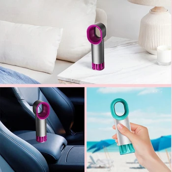 

Mini fan Ventilator handheld Bladeless Fan Air Cooler USB Rechargeable With LED Ligth Display Portable Cooler Fan For Outdoor