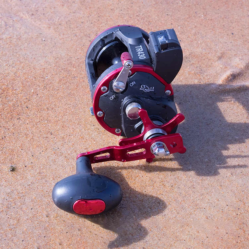 Stainless Steel Trolling Fishing Reel Counter Saltwater Sea Boat Fishing Conventional Drum Reel 12KG for Deep Sea Fishing 