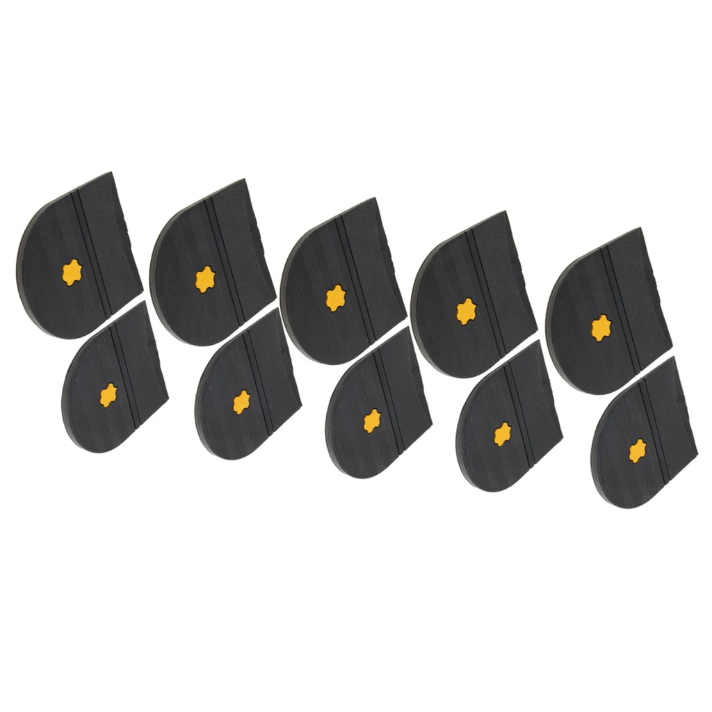 5 Pairs Heel Plates Rubber Shoes Heel Taps Tips Repair Pad Replacement, 6mm Thickness